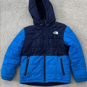 The North Face Kids Jacket - Navy and Blue Sherpa Jacket
